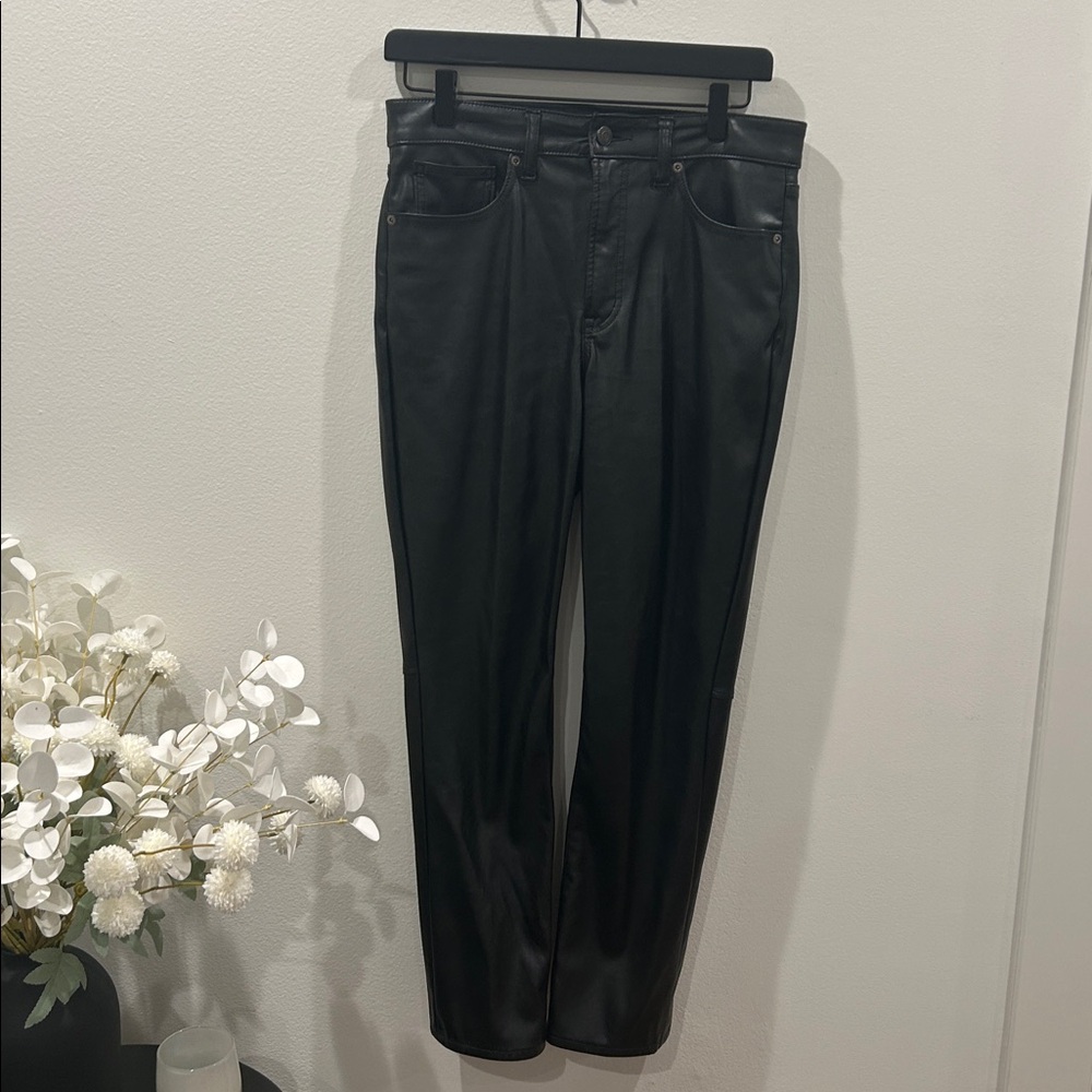 Perfect for parties! GAP Faux Leather Vintage Slim High Rise Pants!